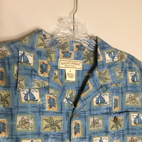 Boca Classics Island Wear Short Sleeved Tropical Silk Shirt - Picture 3 of 8